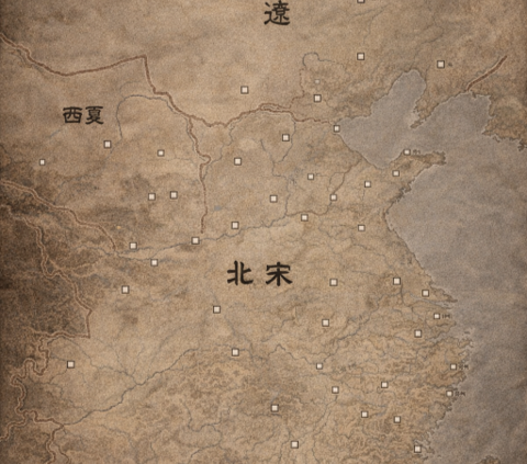 中国北部・中部を描いた水滸伝の舞台地図