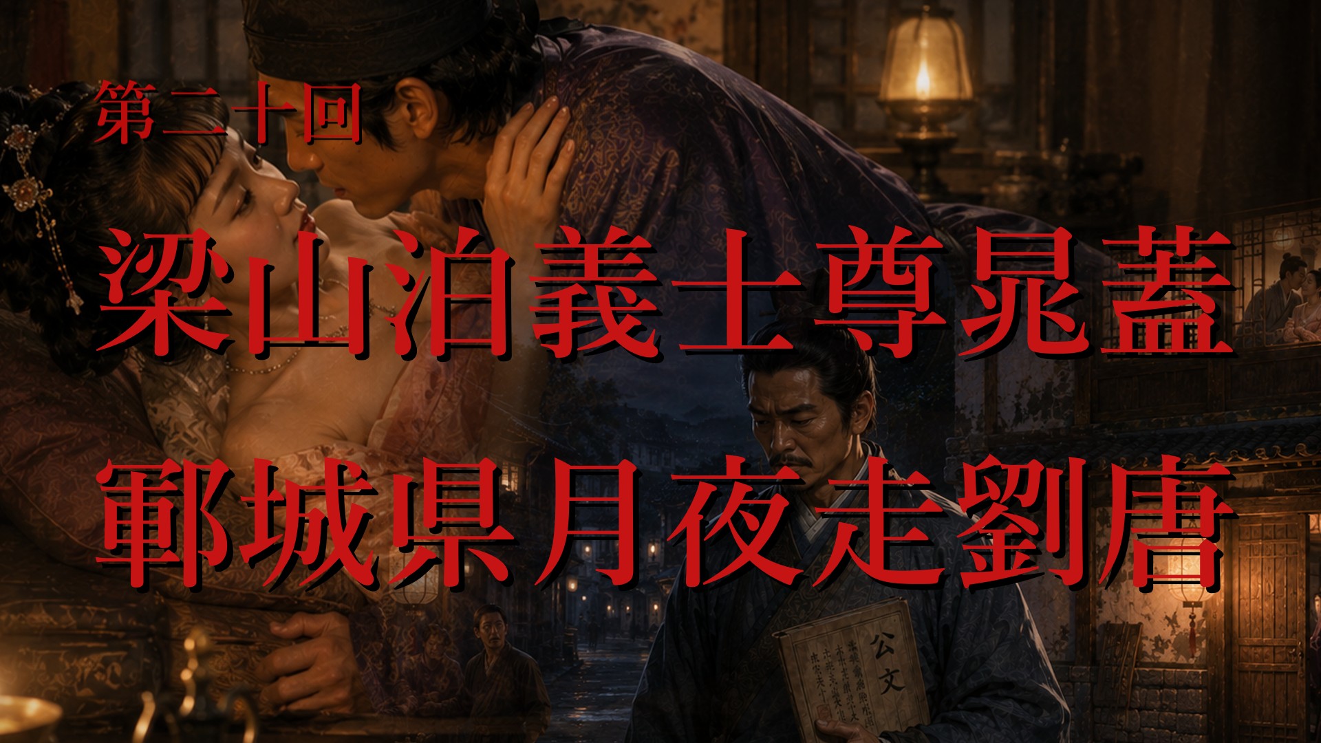 第20回「第二十回 梁山泊義士尊晁蓋 鄆城縣月夜走劉唐」のサムネイル