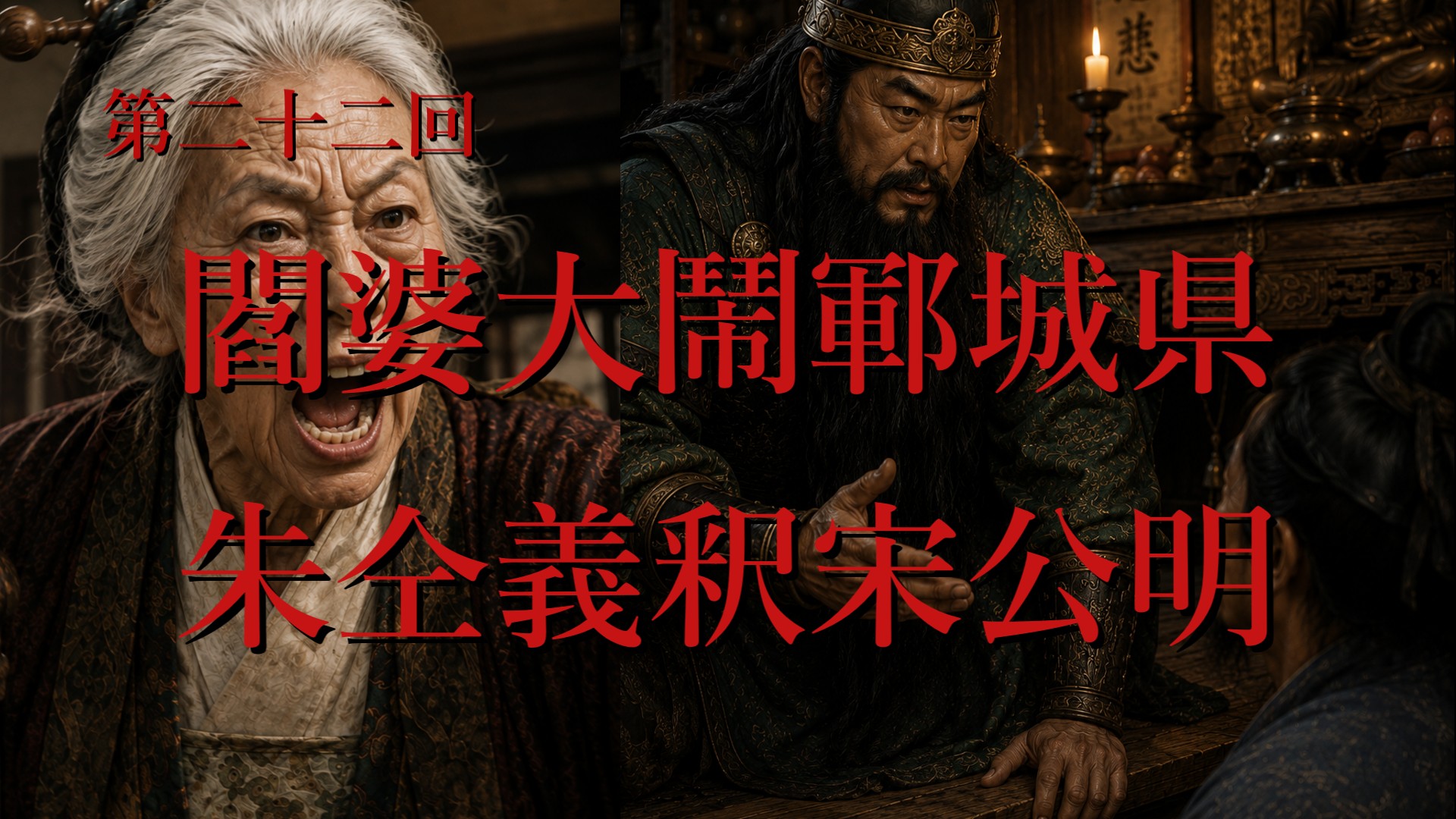第22回「第二十二回 閻婆大鬧鄆城縣 朱仝義釋宋公明」のサムネイル
