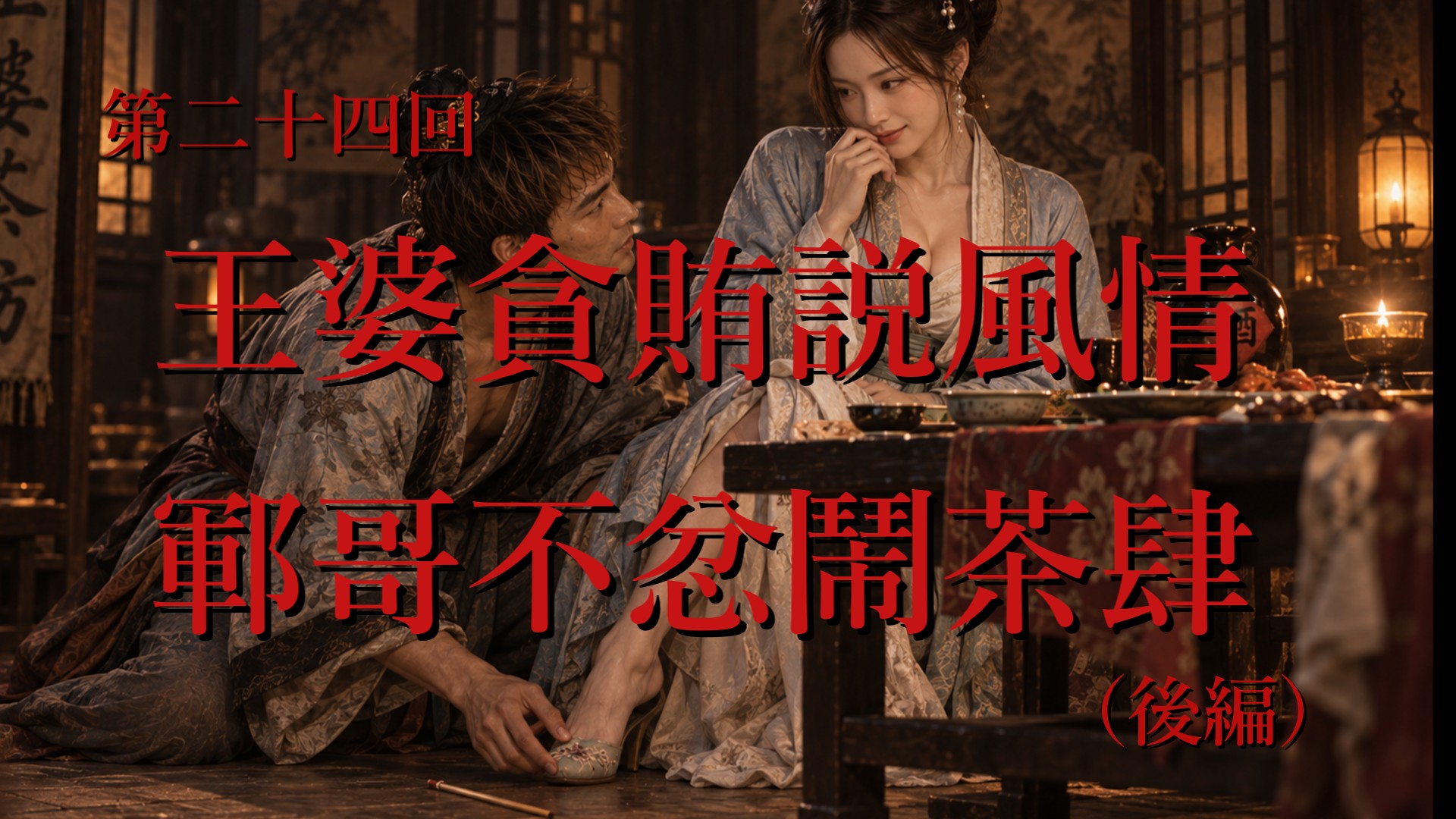 第24回（後編）「第二十四回 王婆貪賄說風情 鄆哥不忿鬧茶肆（後編）」のサムネイル