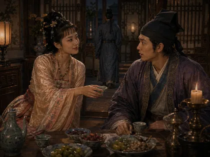 閻婆惜の人物画 2