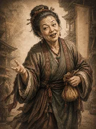 水滸伝の王婆の人物イラスト