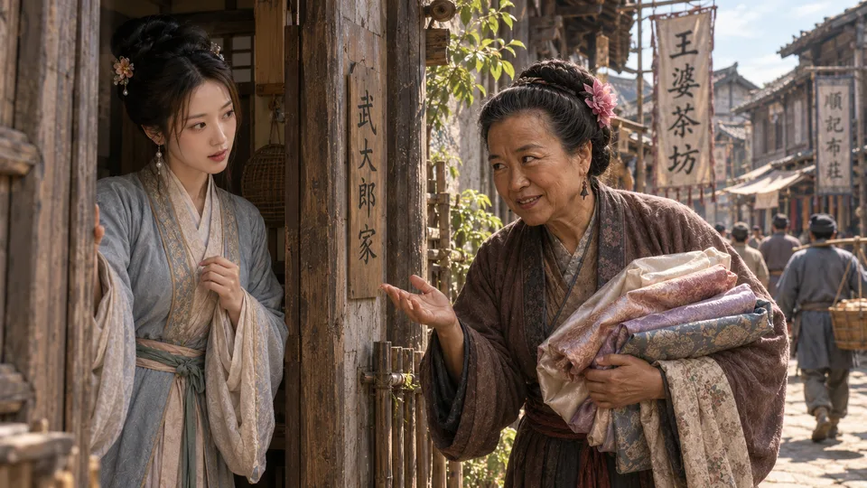 王婆の人物画